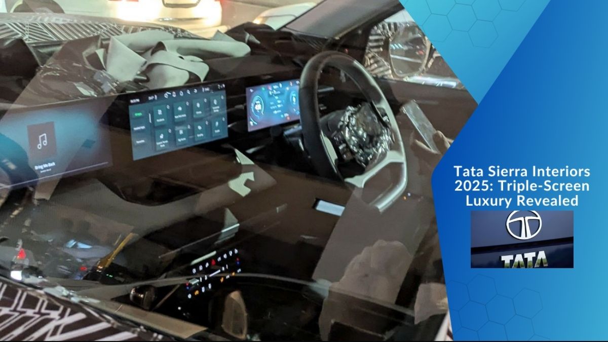 Tata Sierra Dashboard Spotted With Triple Screen Layout in New Spy Images
